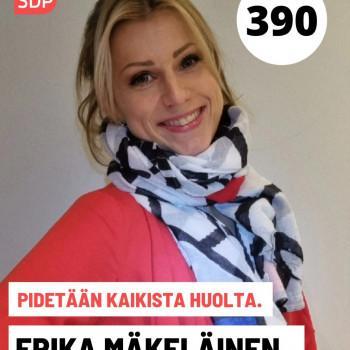 Erika Mäkeläisen ehdokaskuva.