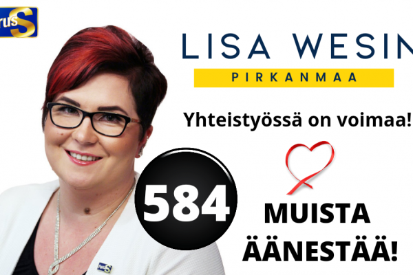 Lisa Wesin ehdokaskuva.